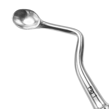Model USA Bone Curette 15.5cm / 6” Oval Hollow Handle – Right