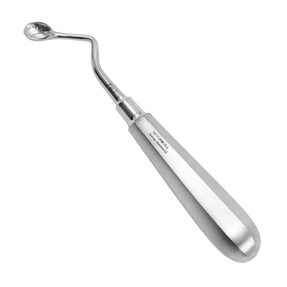 Model USA Bone Curette 15.5cm / 6” Oval Hollow Handle – Right