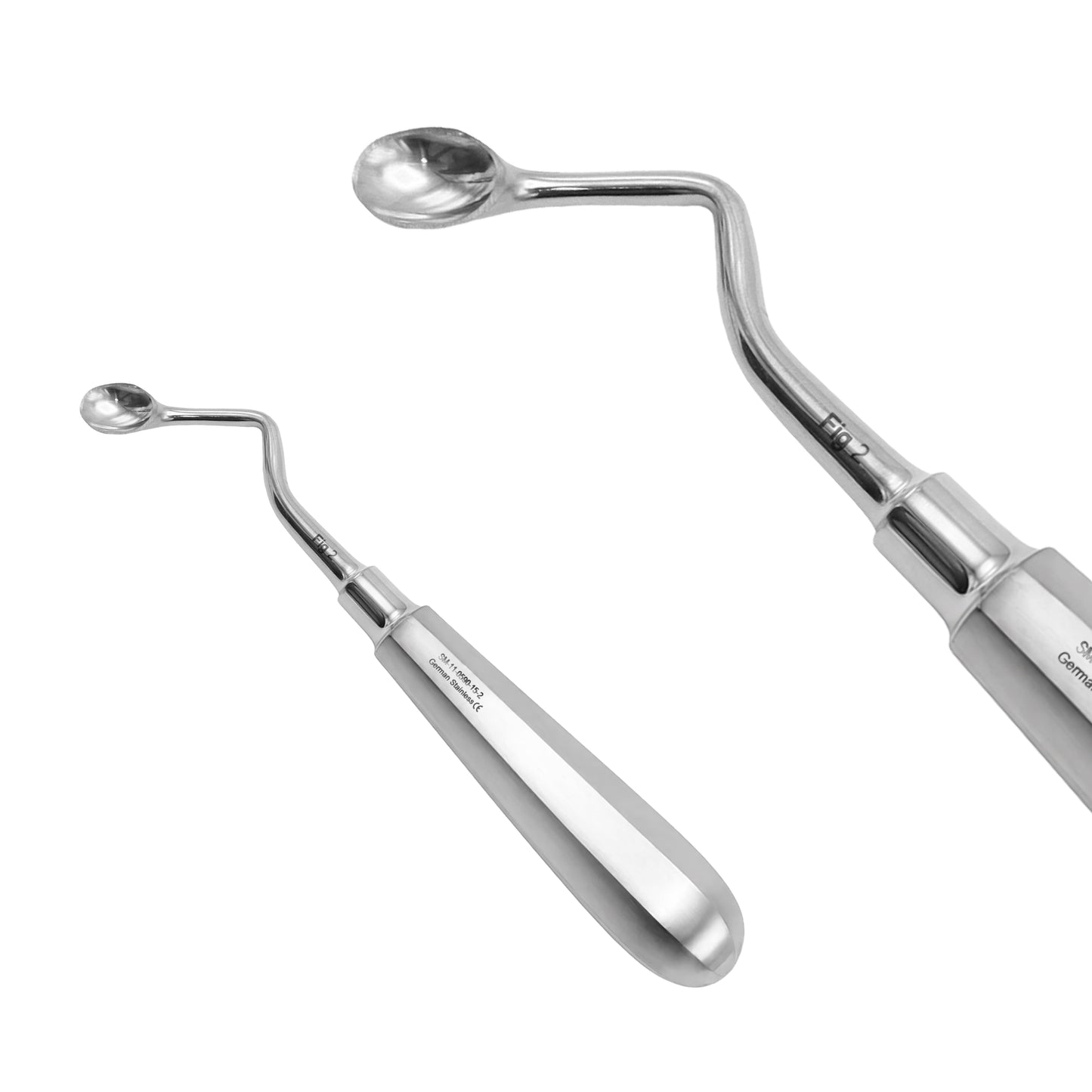 Model USA Bone Curette 15.5cm / 6” Oval Hollow Handle – Right