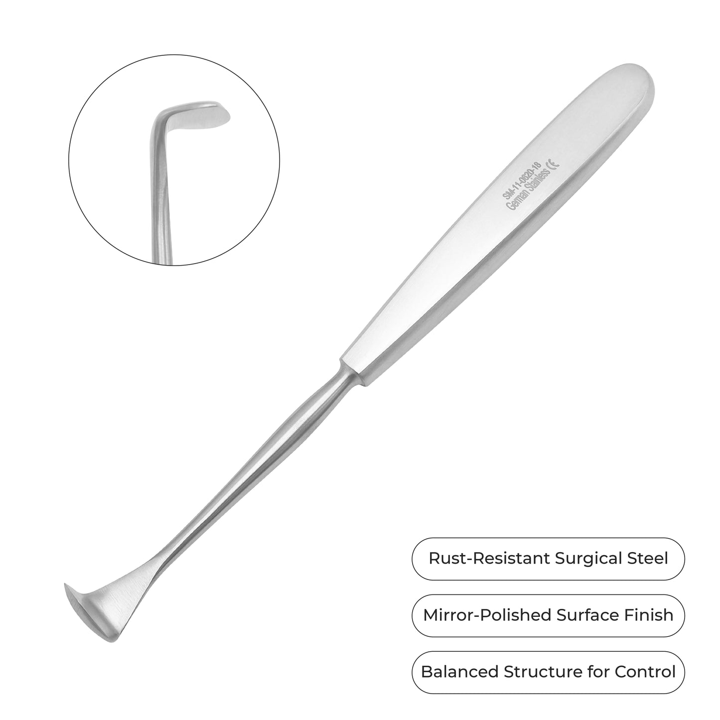 Langenbeck Periosteal Elevator 18.5cm / 7¼" – Hollow Handle