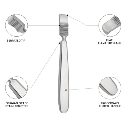 Farabeuf Periosteal Elevator 15cm / 6" – Hollow Handle Orthopedic Surgical Instrument