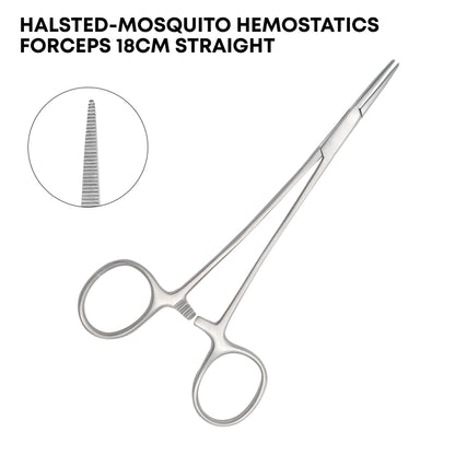 Halsted-Mosquito Hemostatic Forceps Straight 18cm