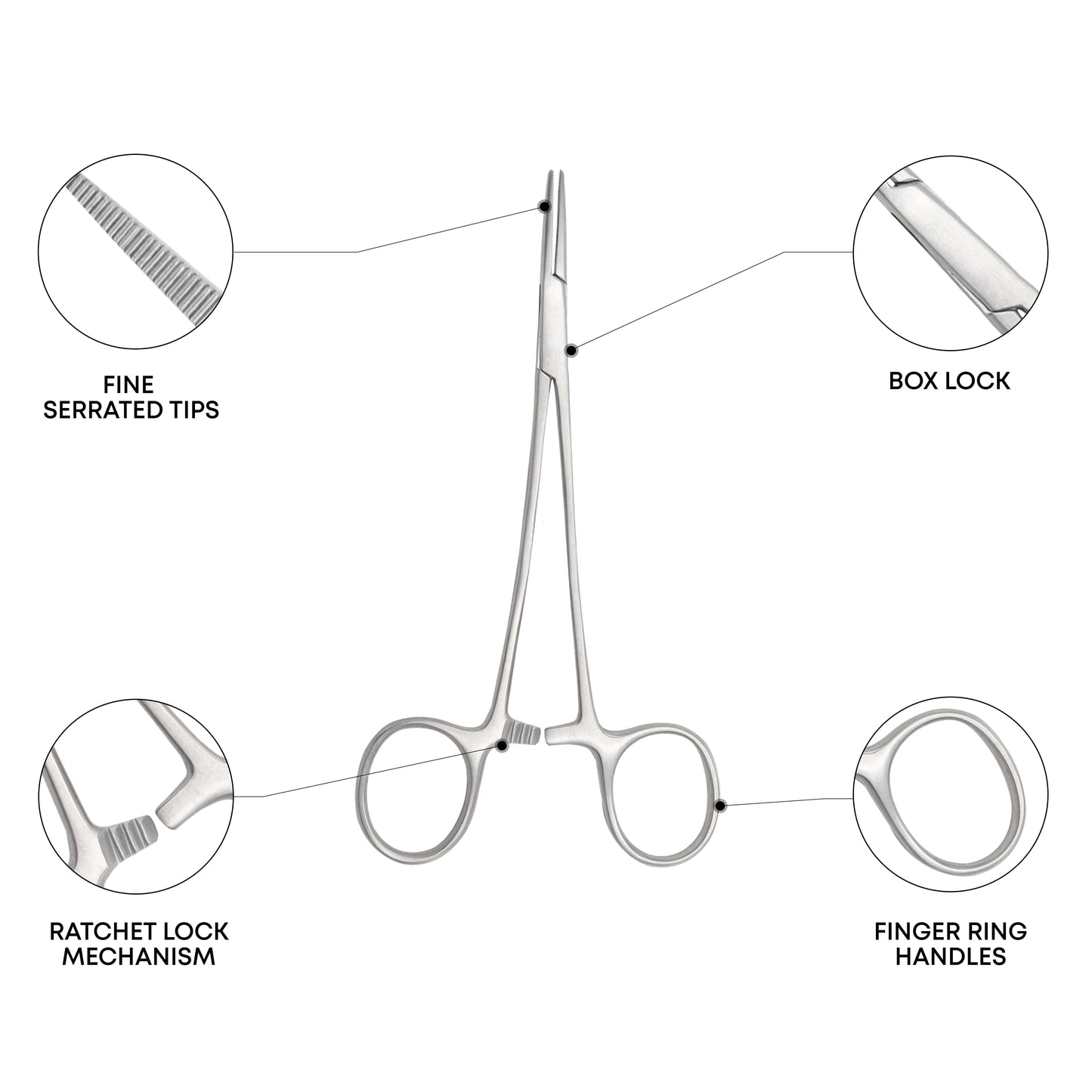 Halsted-Mosquito Hemostatic Forceps Straight 18cm