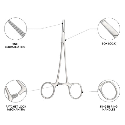 Halsted-Mosquito Hemostatic Forceps Straight 18cm