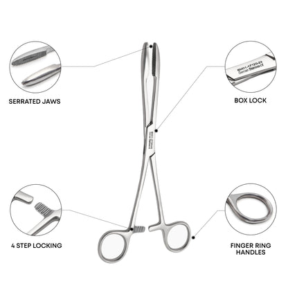 SIMS-MAIER Sponge Forceps with Ratchet, 28 cm