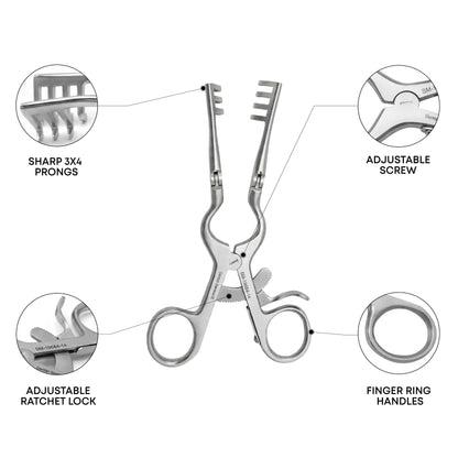 Adson Retractor Sharp Self-Retaining