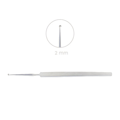 Hebra Chalazion Curette, Fig.2 – 2.0 mm, 13 cm - Stellmacher Instruments inc.