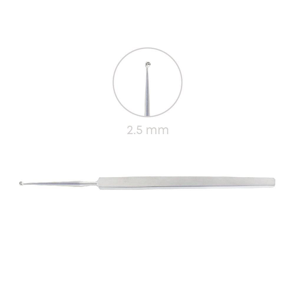 Hebra Chalazion Curette, Fig.3 - 2.5 mm, 13 cm