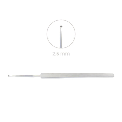 Hebra Chalazion Curette, Fig.3 - 2.5 mm, 13 cm