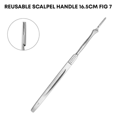 Scalpel Handle Fig. 7 – 16.5 cm Stainless Steel Surgical Blade Holder
