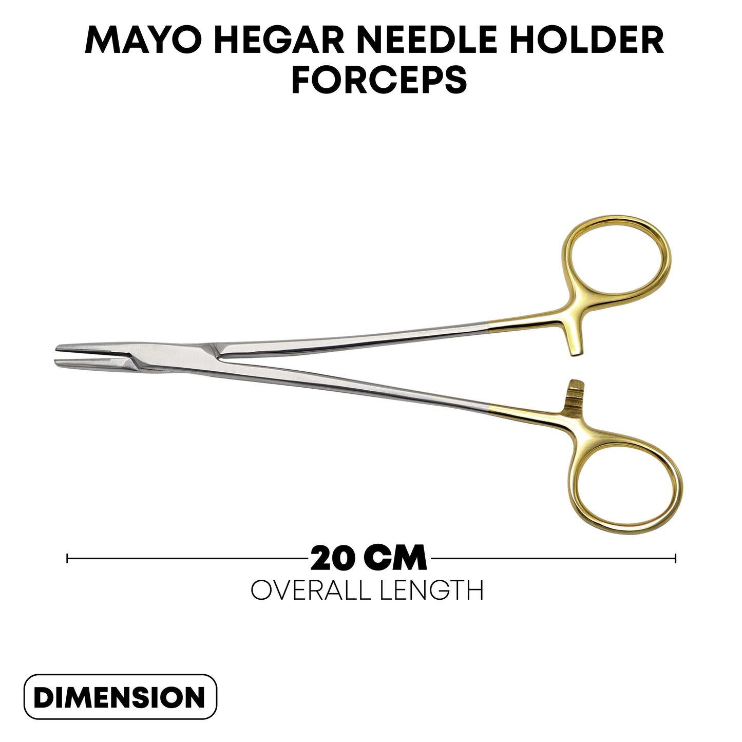 Mayo Hegar Needle Holder Forceps Straight 20cm TC