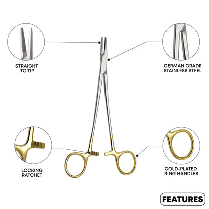 Mayo Hegar Needle Holder Forceps Straight 20cm TC