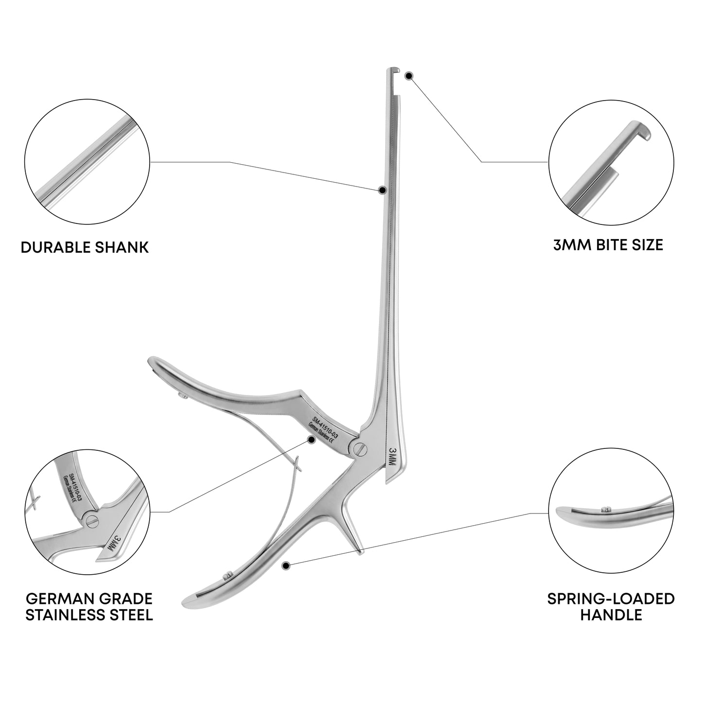 Ferris-Smith-Kerrison Rongeur 18 cm, 90° Up