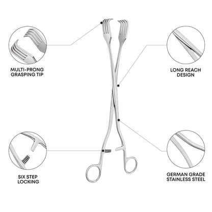 Pratt Tenaculum Forceps – 21cm / 8.3" | Gynecology Surgical Instrument