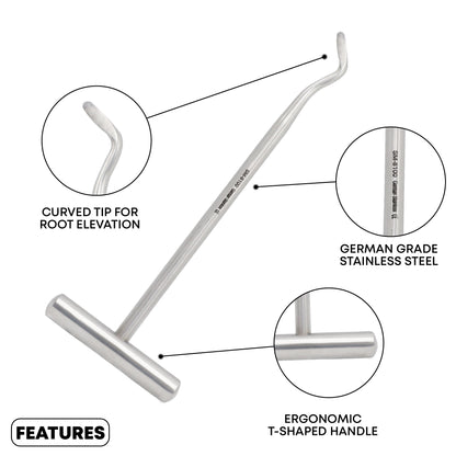 Dental Elevator Potts #6X & #7X Set – Surgical Tooth Extraction Elevators (Set of 2)