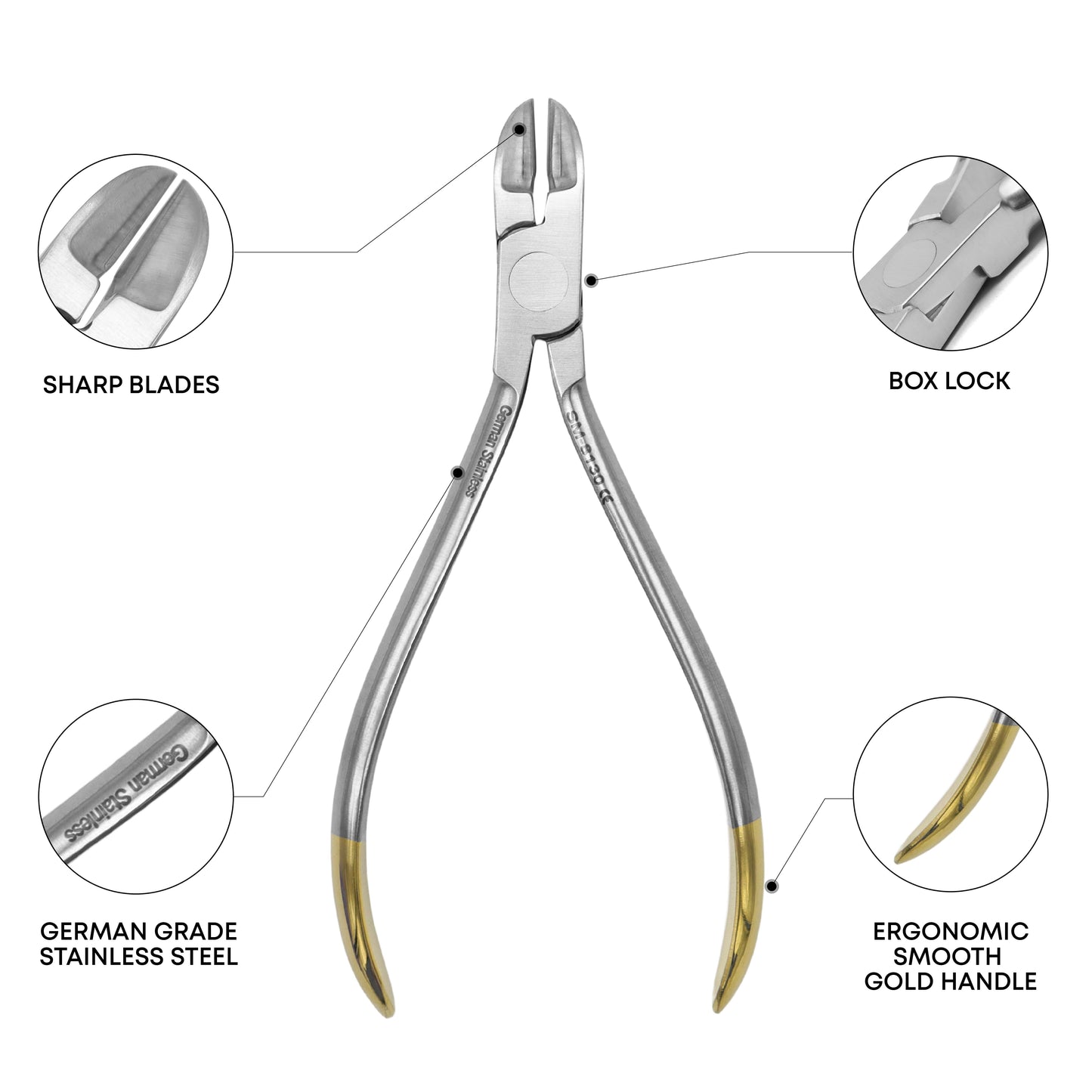 Orthodontic Ligature Cutter Pliers 5" – German Grade Dental Surgical Instrument
