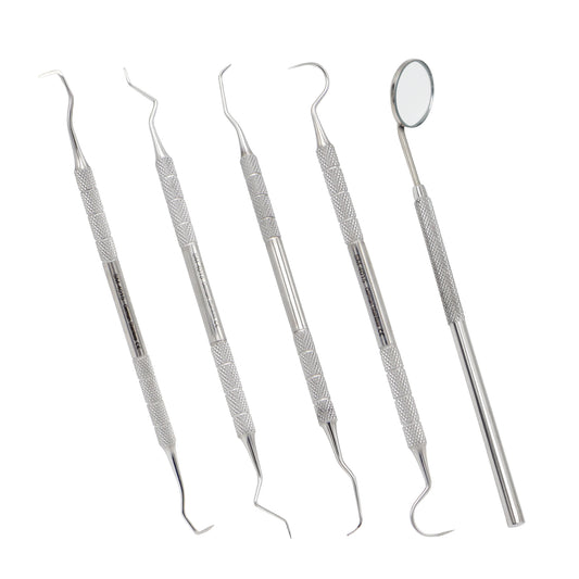 Dental Pick & Mirror Tools Set – Double End Oral Sculpture Instrument Kit