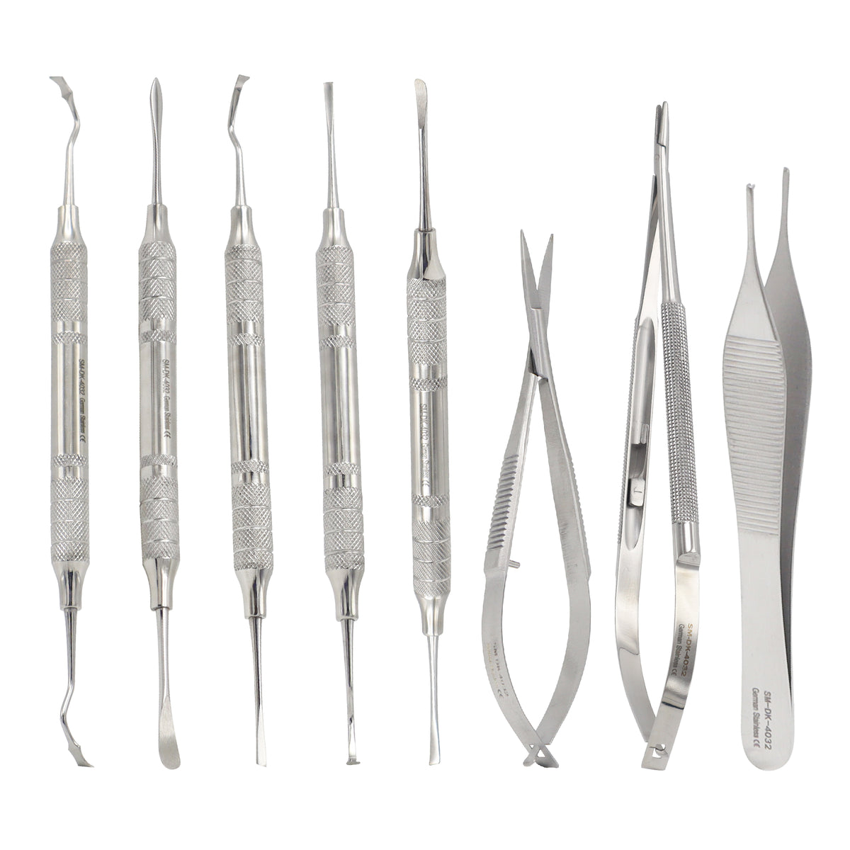 Long Microsurgery Instruments 7 Pc Microsurgery Instruments Set – Precision Dental & Surgical Kit