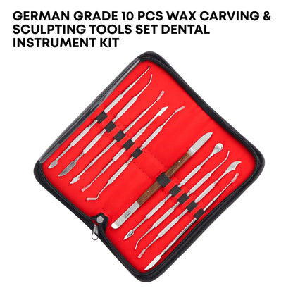 10-Piece Dental Wax Carving Tools Set –  Sculpting Instruments