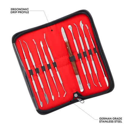 10-Piece Dental Wax Carving Tools Set –  Sculpting Instruments