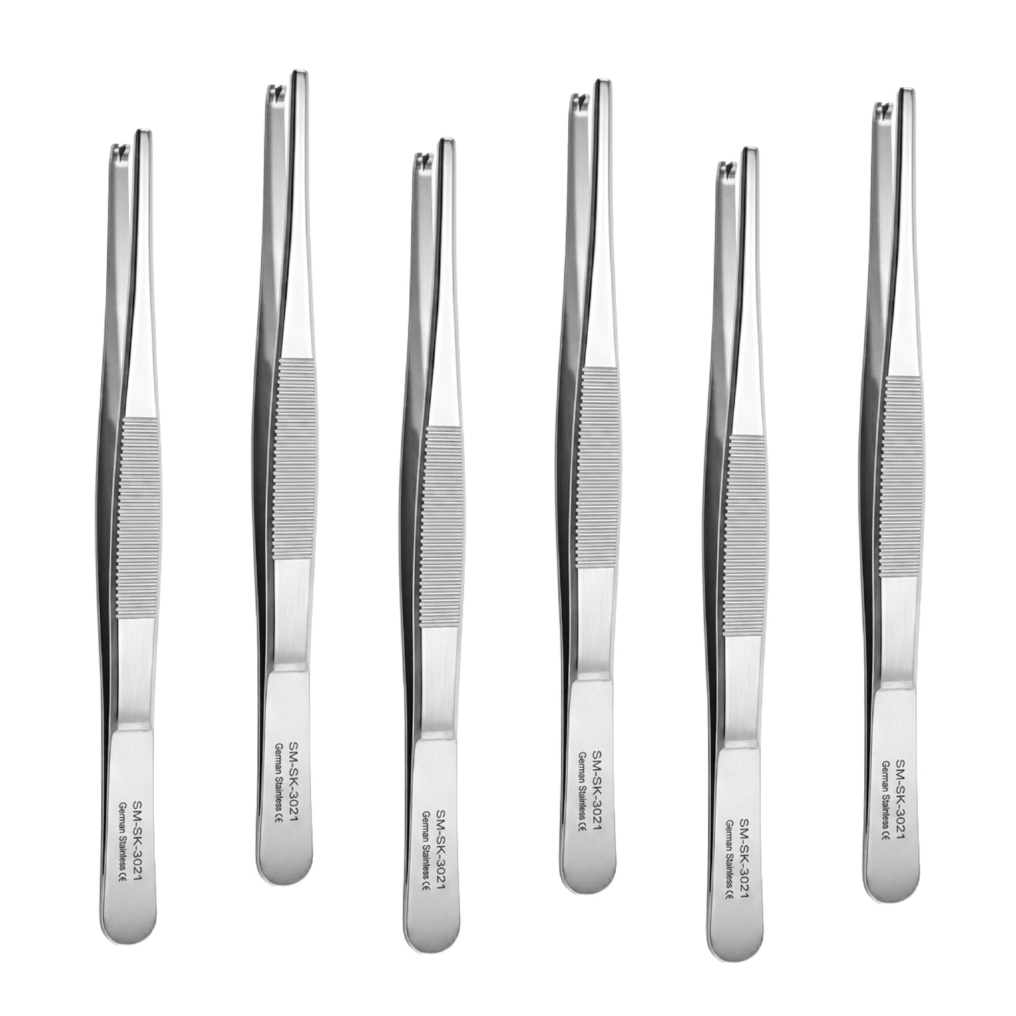 Thumb Tissue Forceps 5.5" 1x2 Teeth Rat Tooth - Set of 6