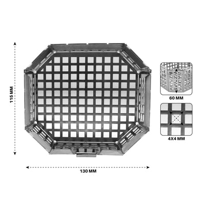 Perforated Sterilization Tray with Hinged Lid & Sliding Lock