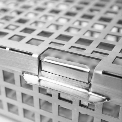 Perforated Sterilization Tray with Hinged Lid & Sliding Lock