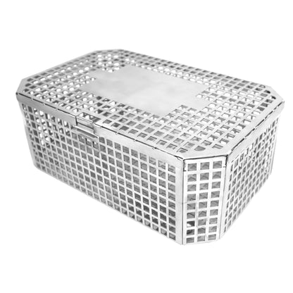 Perforated Sterilization Tray with Hinged Lid & Sliding Lock