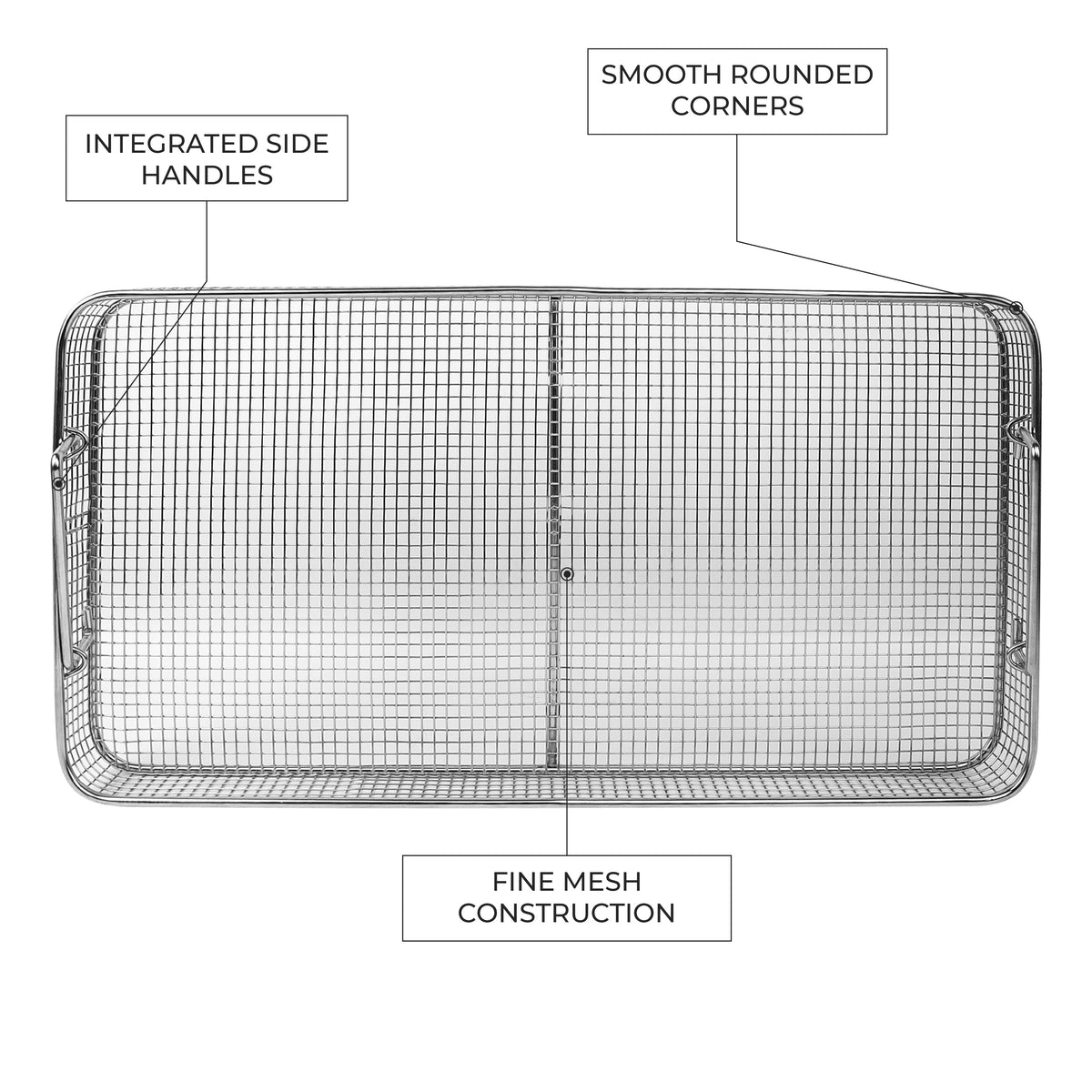 Surgical Wire Mesh Sterilization Basket – Crimp & Plain Weave