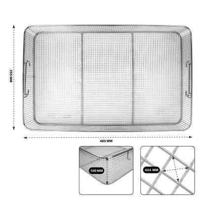 Surgical Wire Mesh Sterilization Basket – Crimp & Plain Weave
