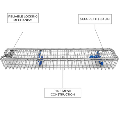 Optic Wire Sterilization Basket with Lid – 290mm & 460mm