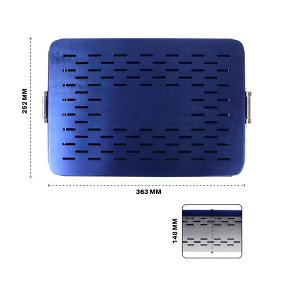 Perforated Sterilization Container – 363 × 252 × 148 mm