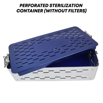 Perforated Sterilization Container – 402 × 215 × 97 mm