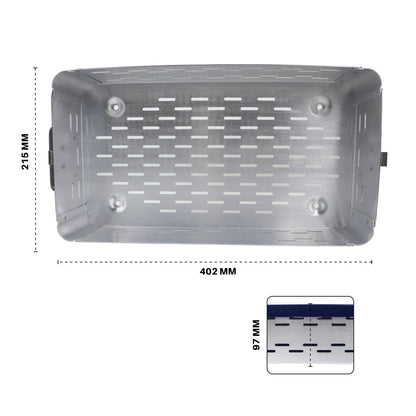Perforated Sterilization Container – 402 × 215 × 97 mm