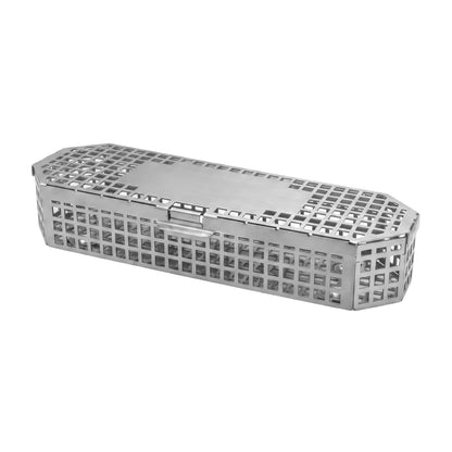 Perforated Optic Sterilization Tray with Lid – Stainless Steel Scope Basket