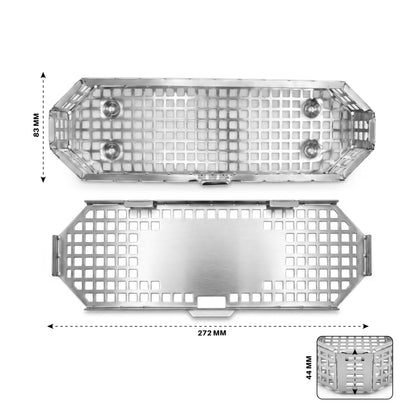 Perforated Optic Sterilization Tray with Lid – Stainless Steel Scope Basket
