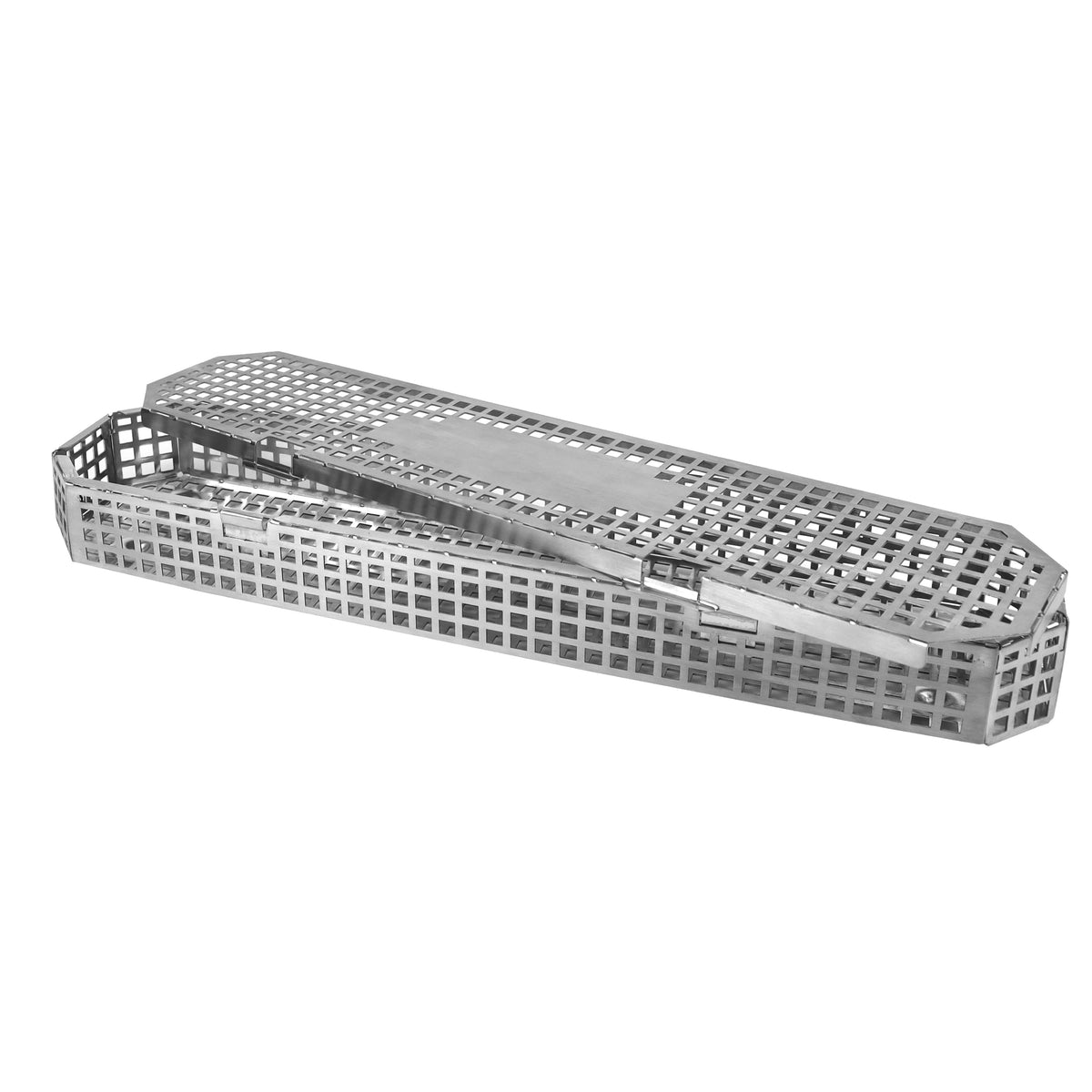 Perforated Optic Sterilization Tray with Lid – Stainless Steel Scope Basket