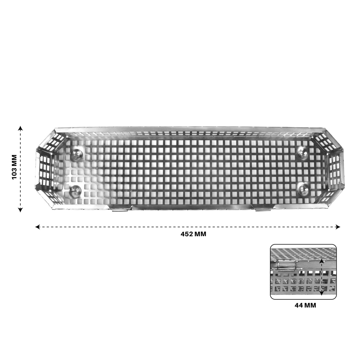 Perforated Optic Sterilization Tray with Lid – Stainless Steel Scope Basket