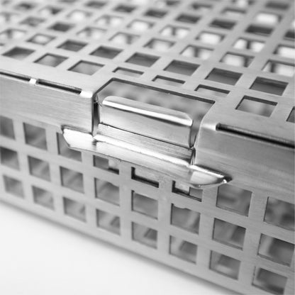 Perforated Optic Sterilization Tray with Lid – Stainless Steel Scope Basket