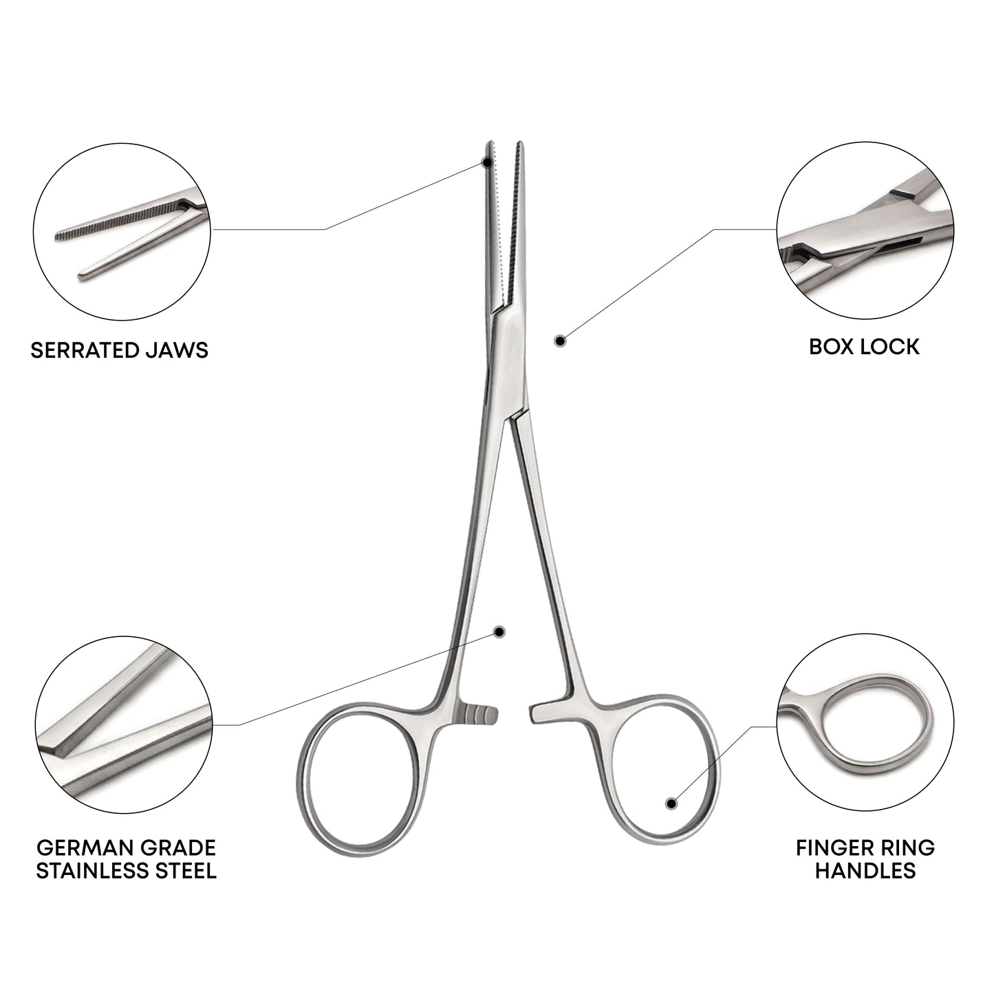 Rochester Pean Hemostatic Forceps 13cm – Surgical Clamp