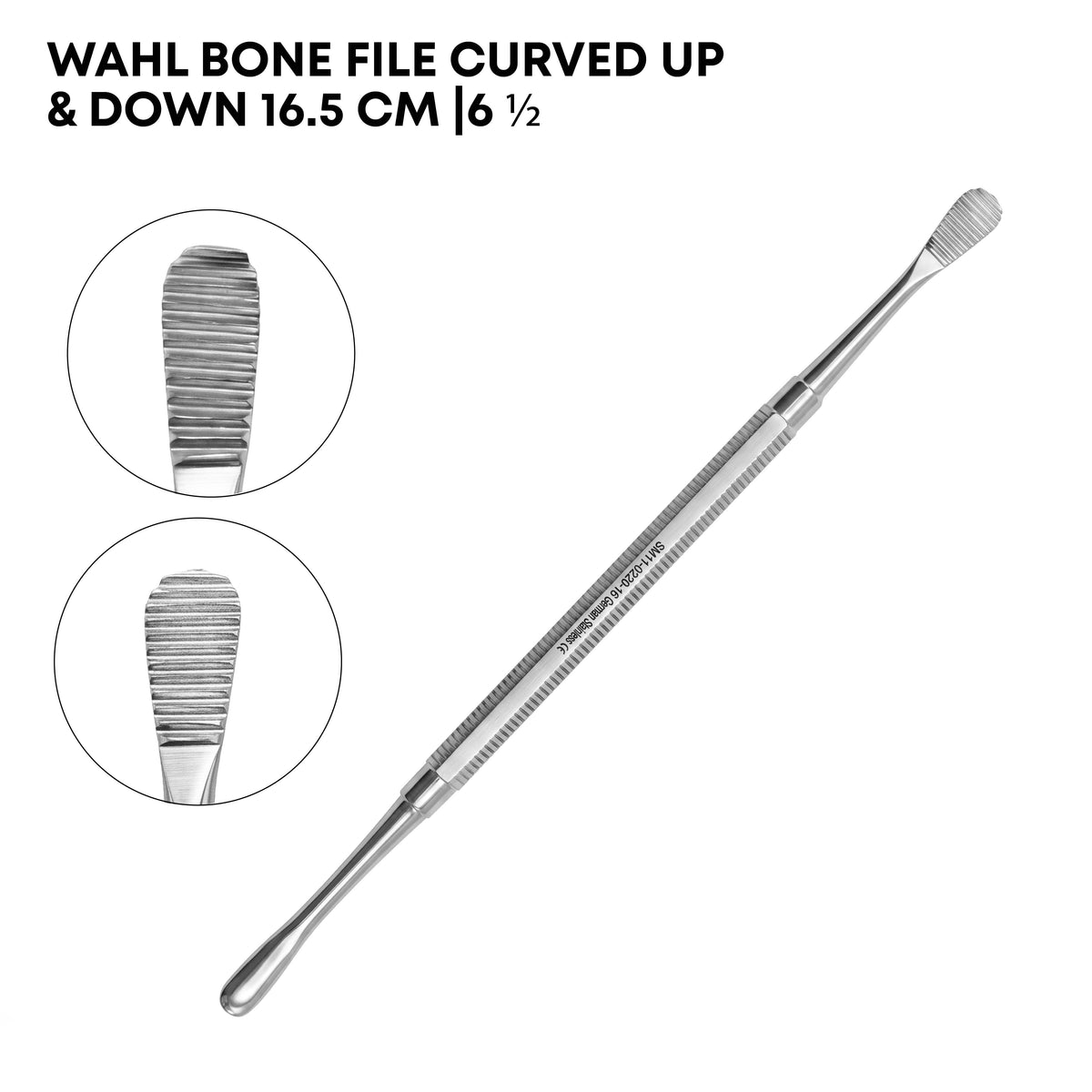 Wahl Bone File – Double Ended Curved Up & Down, 16.5cm / 6½"