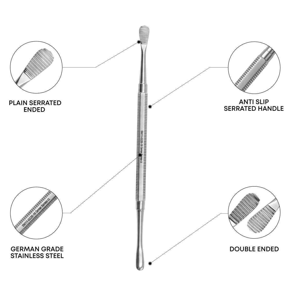 Wahl Bone File – Double Ended Curved Up & Down, 16.5cm / 6½"