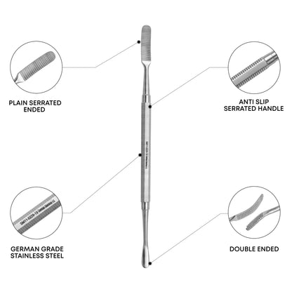 Miller Bone File #52 – Double Ended Serrated, 19cm / 7½"