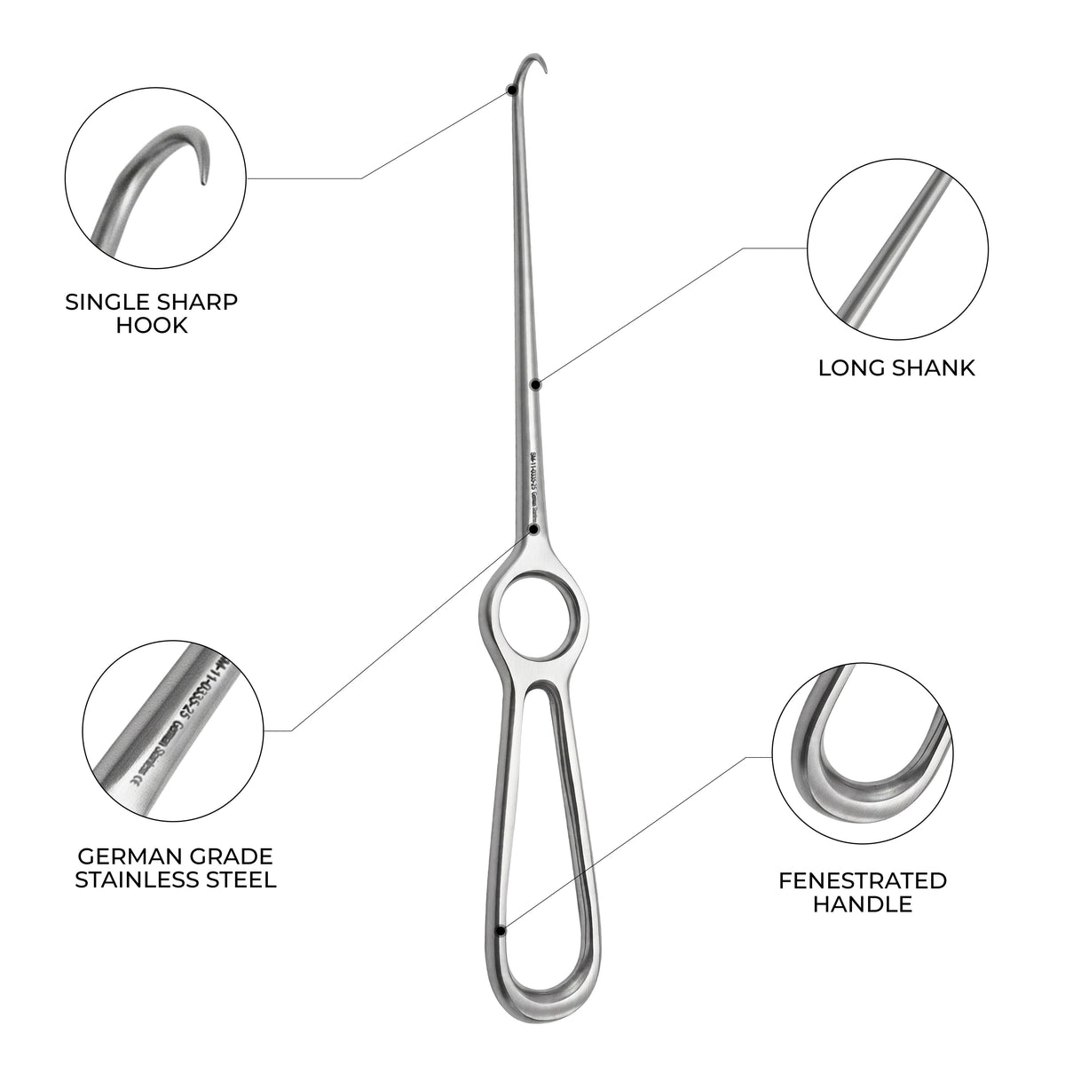 Volkmann Bone Hook – Sharp Orthopedic Surgical Instrument