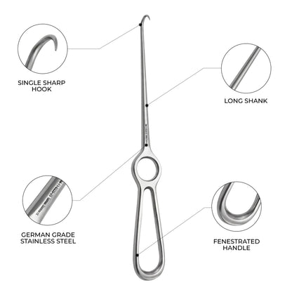 Volkmann Bone Hook – Sharp Orthopedic Surgical Instrument
