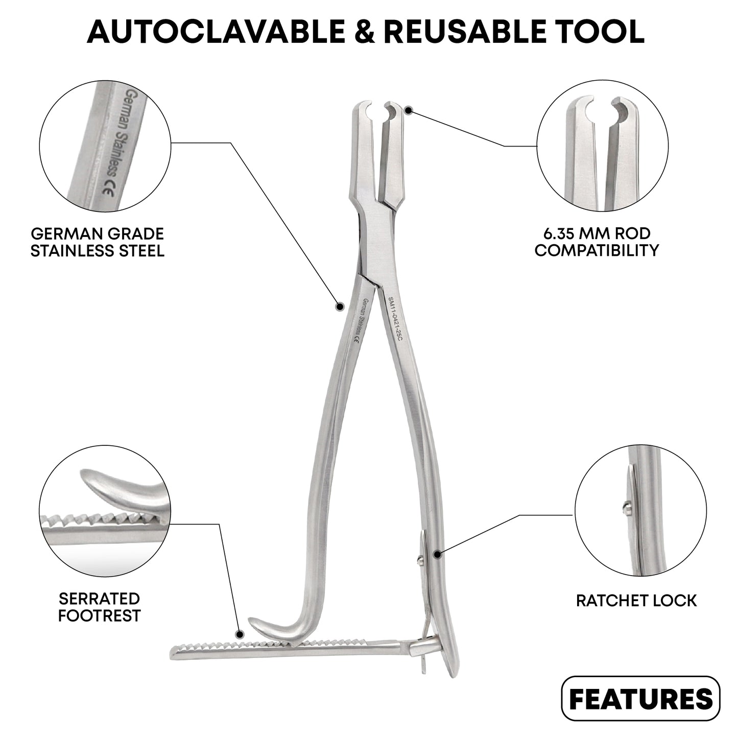 STR Rod Holder 25cm 6.35mm Stainless Steel – Adjustable Rod Holder System