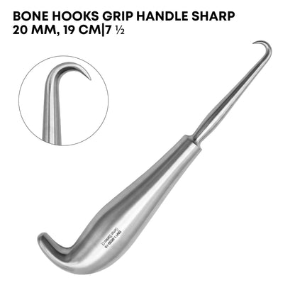 Bone Hook with Grip Handle – Sharp Orthopedic Surgical Instrument