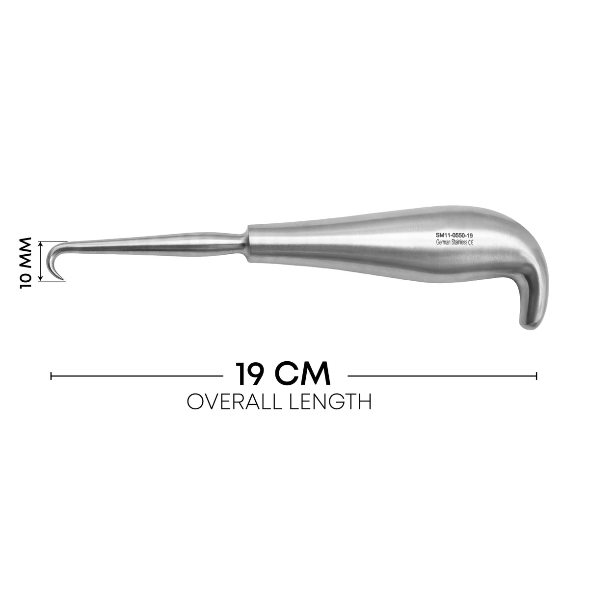 Bone Hook with Grip Handle – Sharp Orthopedic Surgical Instrument