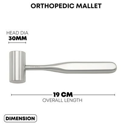 Cottle Mallet Plane/Convex 19cm 7½" 30mm Ø 300g