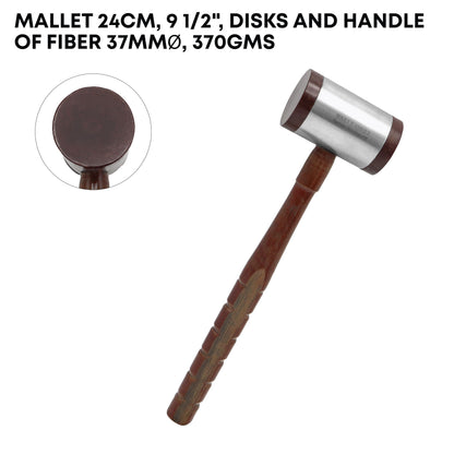 Surgical Mallet 24cm 9½” Fiber Disks & Handle 37mm Ø 370g